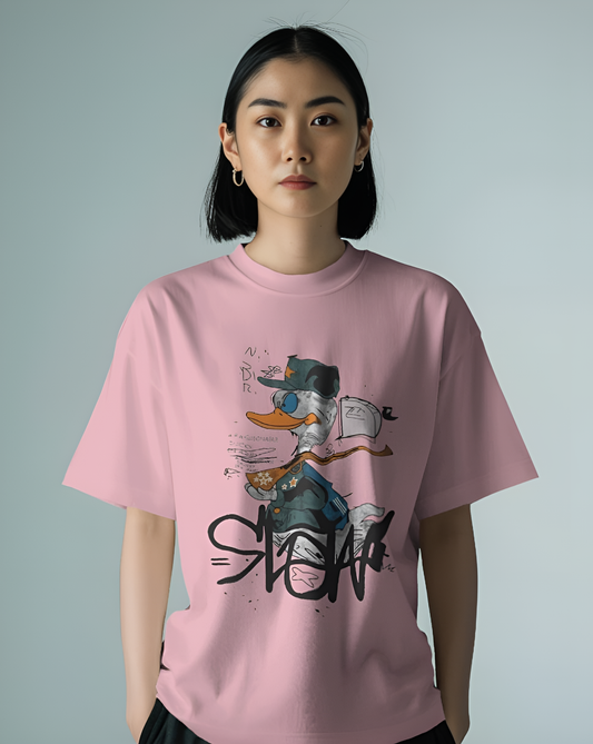 Street Duck - Oversized Graphic T-shirt (KN05)-KNOT&NEEDLE