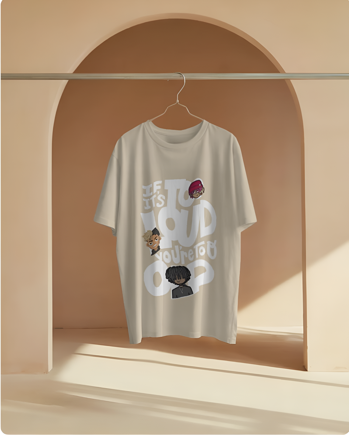 "Too Loud, Too OP" Regular Graphic T-shirt – Unisex Streetwear Style (KN04)-KNOT&NEEDLE