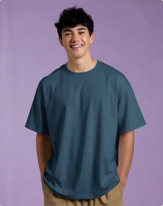 Essential Casual plain Oversized T-Shirt for Men (KN09)-KNOT&NEEDLE