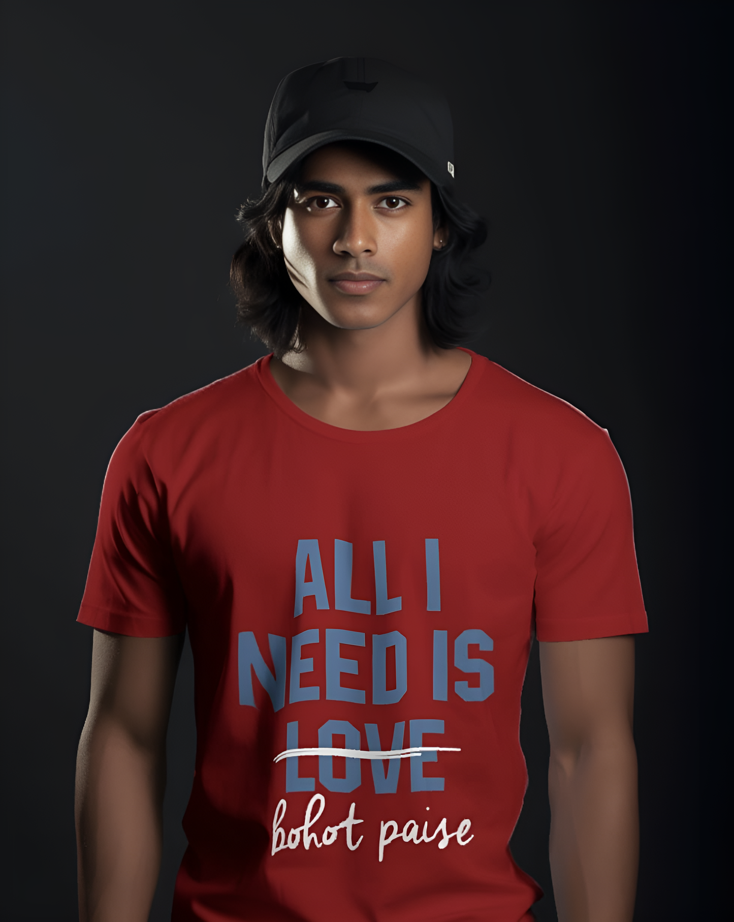 "मुझे बस बहुत पैसे चाहिए" मज़ेदार ग्राफ़िक रेगुलर टी-शर्ट - पुरुषों और महिलाओं के लिए ट्रेंडी कोट टी (KN17)