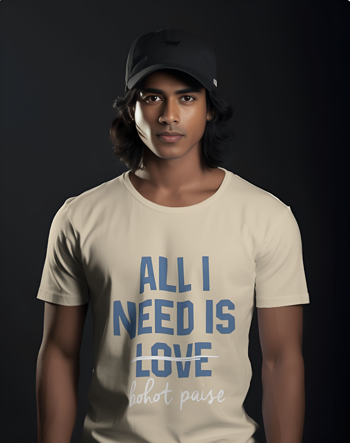 "मुझे बस बहुत पैसे चाहिए" मज़ेदार ग्राफ़िक रेगुलर टी-शर्ट - पुरुषों और महिलाओं के लिए ट्रेंडी कोट टी (KN17)