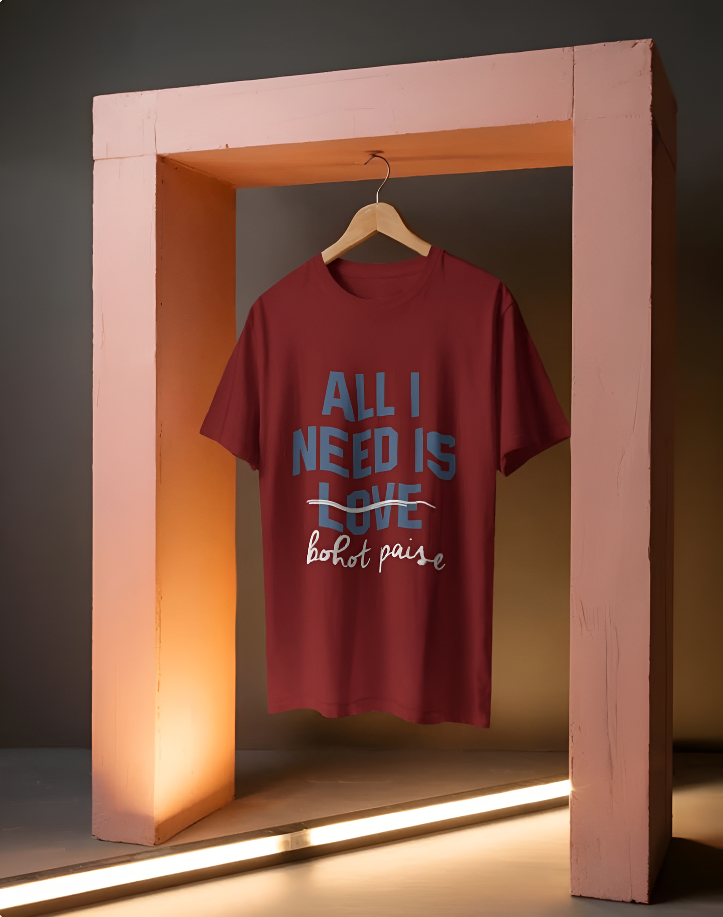 "मुझे बस बहुत पैसे चाहिए" मज़ेदार ग्राफ़िक रेगुलर टी-शर्ट - पुरुषों और महिलाओं के लिए ट्रेंडी कोट टी (KN17)