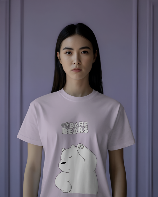 We Bare Bears Ice Bear Regular T-Shirt – Cute Cartoon Graphic Tee for Men & Women (KN16)-KNOT&NEEDLE