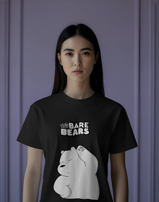 We Bare Bears Ice Bear Regular T-Shirt – Cute Cartoon Graphic Tee for Men & Women (KN16)-KNOT&NEEDLE