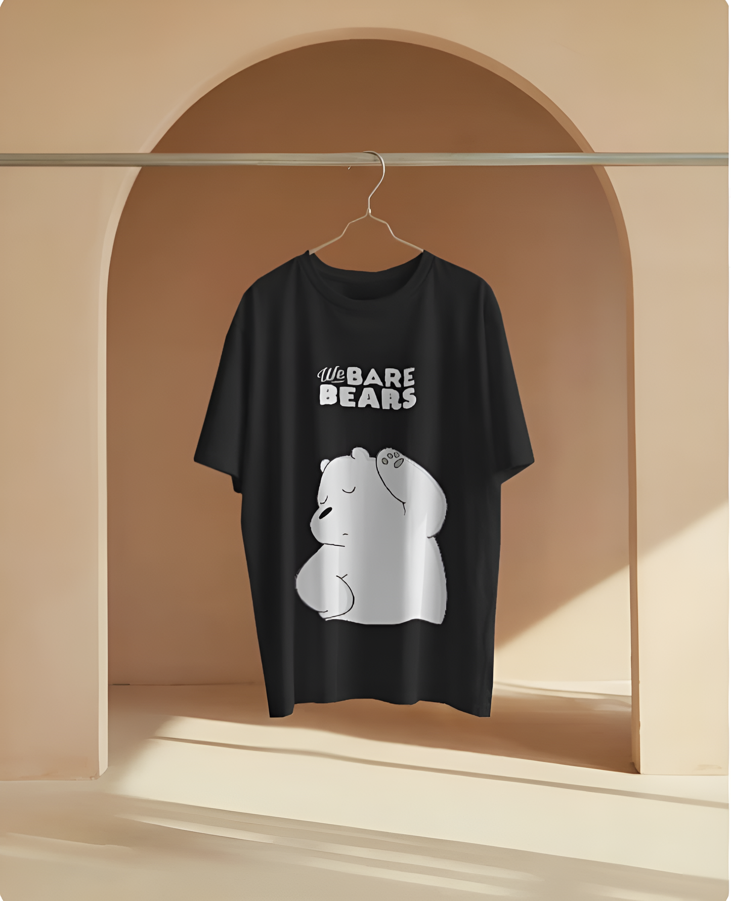 We Bare Bears Ice Bear Regular T-Shirt – Cute Cartoon Graphic Tee for Men & Women (KN16)-KNOT&NEEDLE