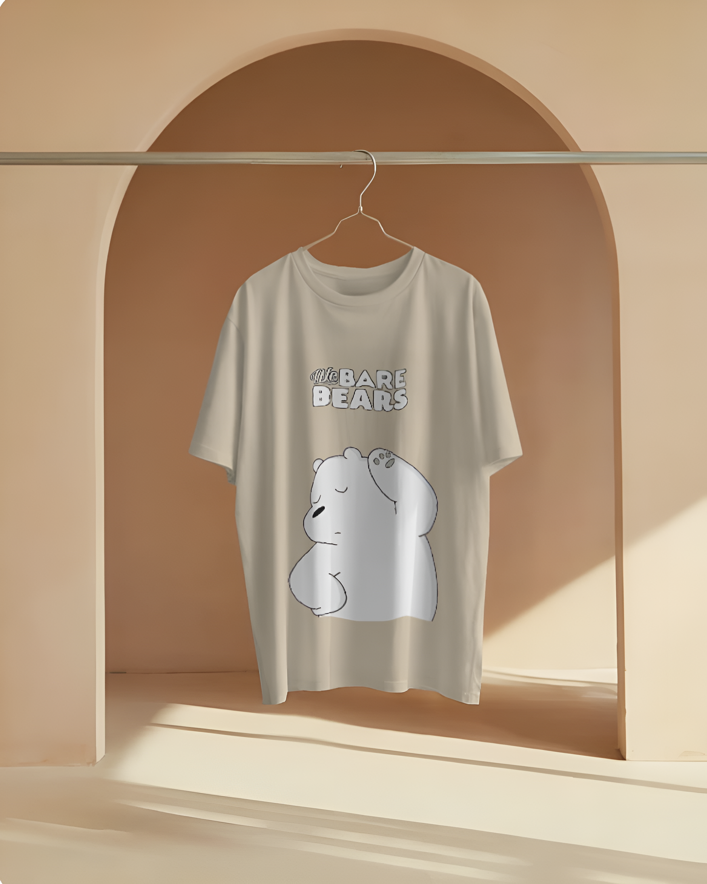We Bare Bears Ice Bear Regular T-Shirt – Cute Cartoon Graphic Tee for Men & Women (KN16)-KNOT&NEEDLE