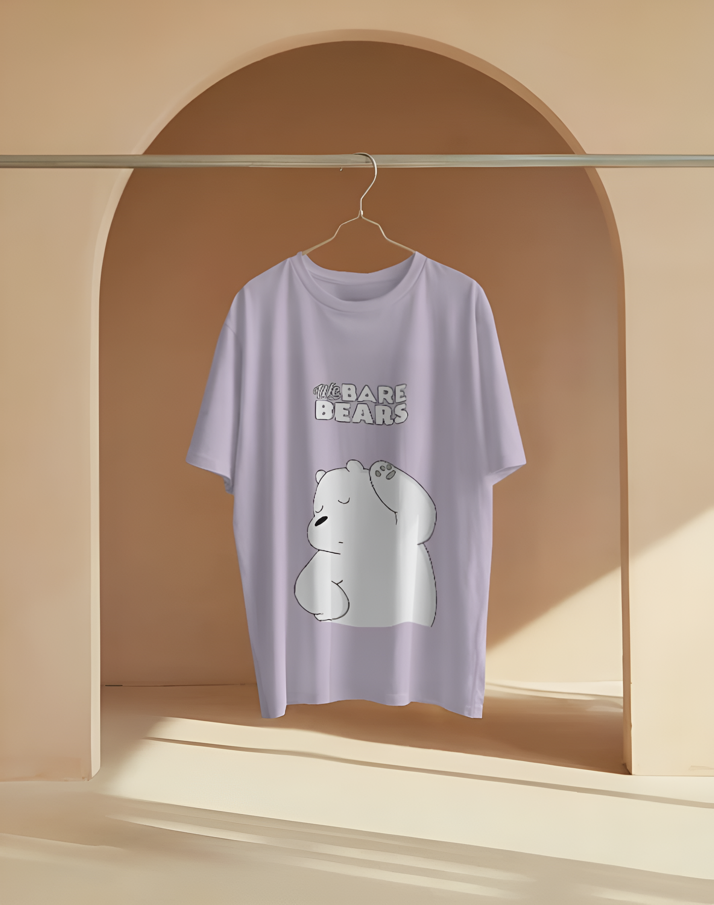 We Bare Bears Ice Bear Regular T-Shirt – Cute Cartoon Graphic Tee for Men & Women (KN16)-KNOT&NEEDLE