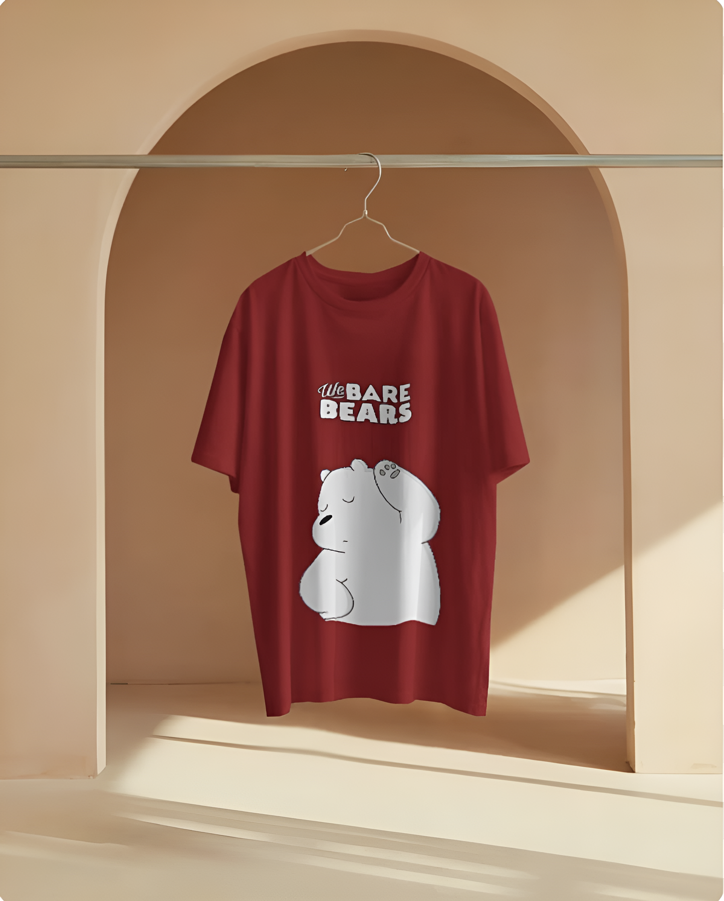 We Bare Bears Ice Bear Regular T-Shirt – Cute Cartoon Graphic Tee for Men & Women (KN16)-KNOT&NEEDLE