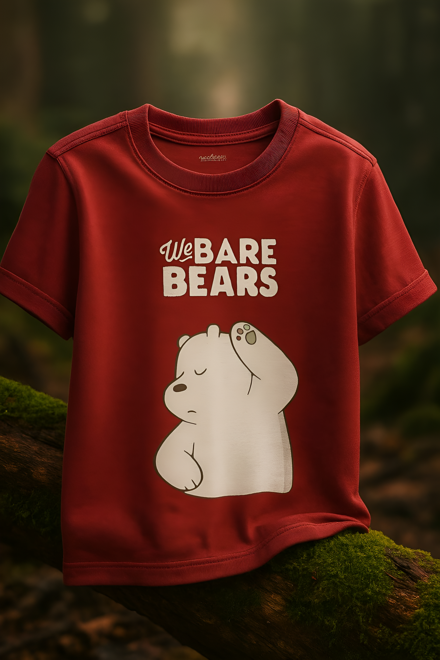We Bare Bears Ice Bear Regular T-Shirt – Cute Cartoon Graphic Tee for Men & Women (KN16)-KNOT&NEEDLE